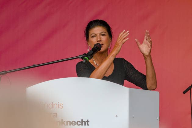 19.08.2026 Politik BSW Auftakt Wahlkampftermine mit Sahra Wagenknecht in Sachsen-Anhalt Marktplatz Dessau Sahra Wagenknecht (BSW, Parteigründerin). Dessau-Roßlau Sachsen-Anhalt Deutschland *** August 19, 2026 Politics BSW: Kickoff of Campaign Events with Sahra Wagenknecht in Saxony-Anhalt, Dessau Market Square Sahra Wagenknecht BSW, Party Founder Dessau Roßlau Saxony-Anhalt Germany