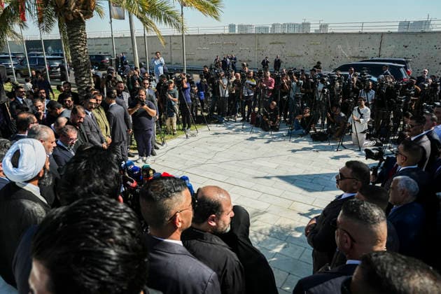 Iranian Parliament Speaker Mohammad Bagher Ghalibaf visits Iraq Iran s Parliament Speaker Mohammad Bagher Ghalibaf (C) speaks during a press conference at the site where Qassem Soleimani, commander of the Quds Force of Iran s Islamic Revolutionary Guards Corps (IRGC), was killed by a US airstrike in 2020, near the airport, upon his arrival in Baghdad on August 19, 2026. Baghdad Baghdad Iraq Copyright: xHamedxMalekpourx