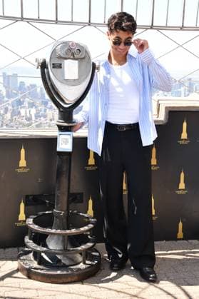 Disney’s Camp Rock 3 Cast visit the Empire State Building NEW YORK, NY - AUGUST 19: Casey Trotter at the Empire State Building to celebrate the release of Disney’s Camp Rock 3. on August 19, 2026 in New York City. Credit: John Fycke AdMedia. 19 Aug 2026 Pictured: Malachi Barton. Photo credit: John Fycke AdMedia MEGA TheMegaAgency.com sales@mega.global  Copyright: xThexMegaxAgencyxJohnxFycke AdMediax xMEGAx