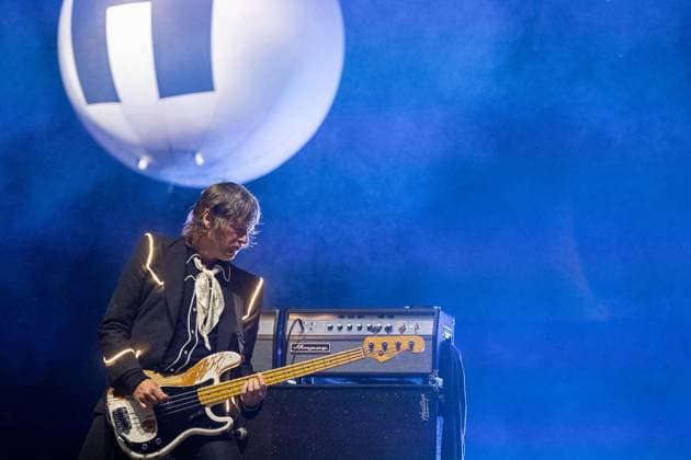 The Hives at Vilar de Mouros 2026 - 19 Aug 2026 Bassist The Johan and Only of the Swedish garage?rock band The Hives performs during the second day of the Vilar de Mouros Festival. Vilar de Mouros Portugal Copyright: xDiogoxBaptistax xSOPAxImagesx DB_TheHives20260819_007