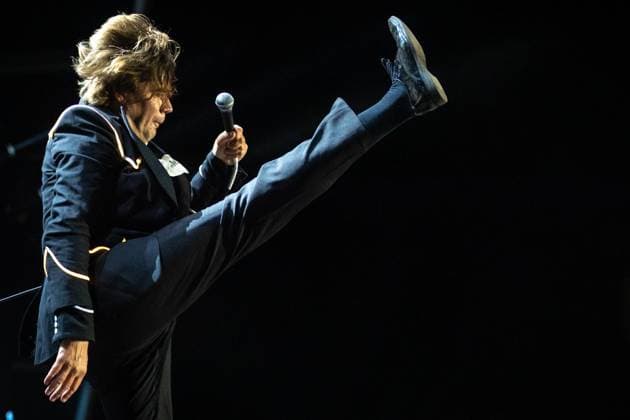 The Hives at Vilar de Mouros 2026 - 19 Aug 2026 Vocalist Howlin’ Pelle Almqvist of the Swedish garage?rock band The Hives performs during the second day of the Vilar de Mouros Festival. Vilar de Mouros Portugal Copyright: xDiogoxBaptistax xSOPAxImagesx DB_TheHives20260819_014