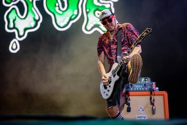 August 19, 2026, Vilar De Mouros, Portugal: Guitarist Dave Fortman of the American hard?rock band Ugly Kid Joe seen performing during the second day of the Vilar de Mouros Festival. Vilar De Mouros Portugal - ZUMAs197 20260819_aaa_s197_248 Copyright: xDiogoxBaptistax