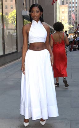 NEW YORK, NY- AUGUST 19: Carlacia Grant seen at NBC™s Today Show promoting Netflix s Outer Banks on August 19, 2026 in New York City. Copyright: xRWx