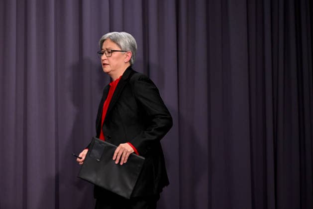 PENNY WONG PRESSER, Australian Foreign Minister Penny Wong arrives to speak to the media at Parliament House in Canberra, Thursday, August 20, 2026. ( NO ARCHIVING CANBERRA AUSTRALIAN CAPITAL TERRITORY AUSTRALIA  Copyright: xLUKASxCOCHx 20260820141544058261