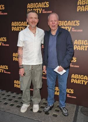 Abigail s Party play press night, London Simon Pegg and Steve Pemberton at the Abigail s Party play press night, The Harold Pinter Theatre, Panton Street, on Wednesday 19 August 2026 in London, England, UK. CAP CAN CAN London UK Great Britain Copyright: xCanxNguyen CapitalxPicturesx