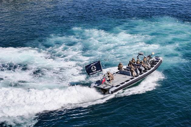 TEKNOFEST Blue Homeland KOCAELI, TURKIYE - AUGUST 20: Turkish soldiers are staging a military demonstration using assault boats as part of the TEKNOFEST Blue Homeland at the Golcuk Naval Shipyard Command in Kocaeli, Turkiye, on August 20, 2026. Organized under the main leadership of the Turkish National Defense Ministry and the Turkish Technology Team Foundation (T3 Foundation), with Anadolu as the Global Communication Partner, the event showcases Turkiye s maritime power, defense capabilities, and indigenous technologies. Gathering technology and defense industry enthusiasts around a maritime focus, the festival will welcome visitors through August 23. Cem Tekkesinoglu Anadolu Kocaeli Turkey. Editorial use only. Please get in touch for a  Copyright: x2026xAnadoluxCemxTekkesinoglux