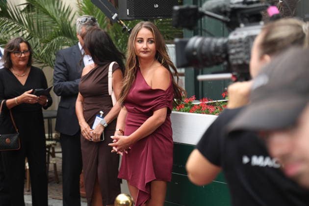 Eva Luginger bei der Ehrung von Stefan Mross mit einem Stern auf dem Walk of Fame des Europa-Parks im Europa-Park Rust. Rust, 20.08.2026 *** Eva Luginger at the ceremony honoring Stefan Mross with a star on the Europa-Park Walk of Fame at Europa-Park Rust, Rust, August 20, 2026 Copyright: xAgenturxMatthiasxWehnertx xM.xGränzdörferx
