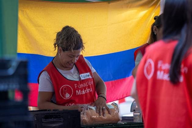 August 20, 2026, Madrid, Spain: A volunteer from the Madrina Foundation prepares supplies to send to the areas most affected by the earthquake in Colombia. The Madrina Foundation is collecting, organizing, and transporting humanitarian aid to the communities in Colombia most affected by the earthquake. Madrid Spain - ZUMAs197 20260820_aaa_s197_041 Copyright: xDavidxCanalesx