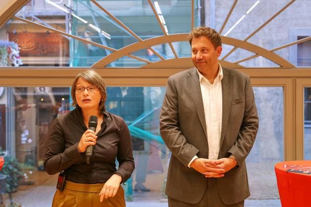 Halle (Saale), Sachsen-Anhalt, Deutschland, 20.08.2026: SPD Regionalgeschäftsstelle: Bulette & Bier: Katja Pähle (SPD) und Bundesminister der Finanzen Lars Klingbeil (SPD) *** Halle an der Saale, Saxony-Anhalt, Germany, August 20, 2026 SPD Regional Office: Bulette Bier, Katja Pähle (SPD), and Federal Minister of Finance Lars Klingbeil (SPD) Copyright: xdtsxNachrichtenagenturx dts_130610