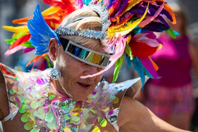 August 20, 2026, Provincetown, Massachusetts, USA: Costumed revelers take part in the annual Carnival Parade in Provincetown, Massachusetts on August 20, 2026. Provincetown USA - ZUMAp158 20260820_aap_p158_017 Copyright: xJosephxPreziosox