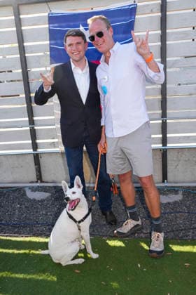 August 20, 2026, Austin, Tx, United States: Democratic candidate for U.S. Senate JAMES TALARICO (left) of Texas holds a Pupplies for Talarico event at the Celis Brewery in north Austin, attracting scores of pet owners for a rally in the 104-degree Texas heat on August 20, 2026. Talarico and challenger Republican Ken Paxton are locked in a heated race to replace John Cornyn with 80 days to go before the November elections. Austin United States - ZUMAd150 20260820_znp_d150_008 Copyright: xBobxDaemmrichx