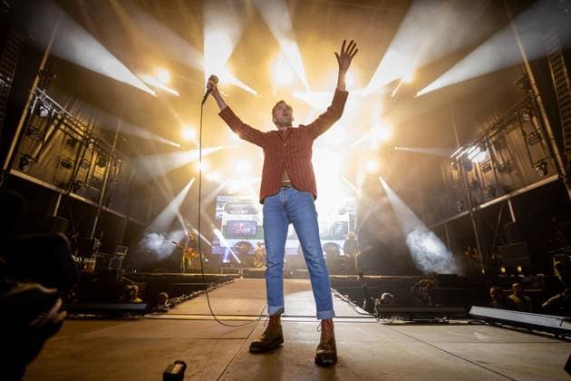August 20, 2026, Vilar De Mouros, Portugal: Lead singer Ricky Wilson of the British indie?rock band Kaiser Chiefs performs during the third day of the Vilar de Mouros Festival. Vilar De Mouros Portugal - ZUMAs197 20260820_aaa_s197_408 Copyright: xDiogoxBaptistax