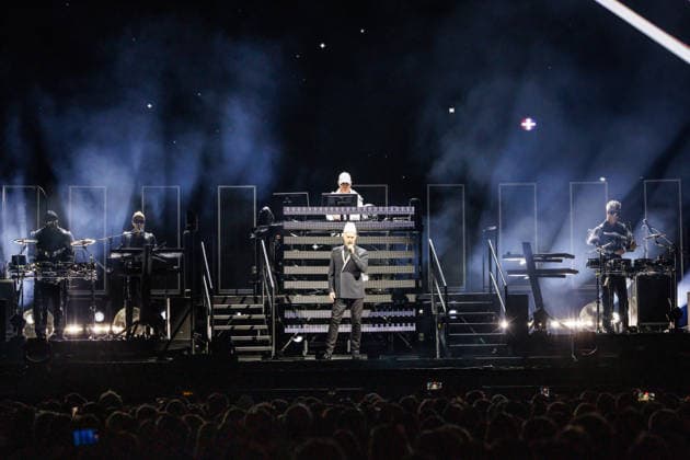 Pet Shop Boys live in Oslo Oslo, Norway. 20th, August 2026. The English synth-pop duo Pet Shop Boys performs a live concert at Unity Arena in Oslo. Here singer Neil Tennant is seen live on stage with musician Chris Lowe. Norway, Oslo, Unity Arena  Copyright: xGonzalesxPhoto KetilxMartinsenx