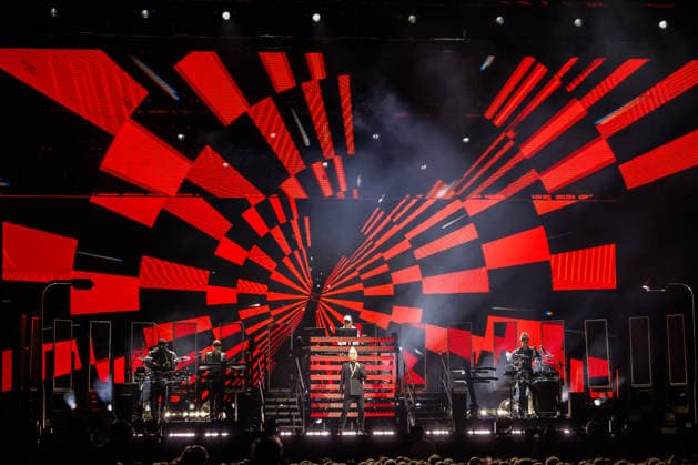 Pet Shop Boys live in Oslo Oslo, Norway. 20th, August 2026. The English synth-pop duo Pet Shop Boys performs a live concert at Unity Arena in Oslo. Here singer Neil Tennant is seen live on stage with musician Chris Lowe. Norway, Oslo, Unity Arena  Copyright: xGonzalesxPhoto KetilxMartinsenx