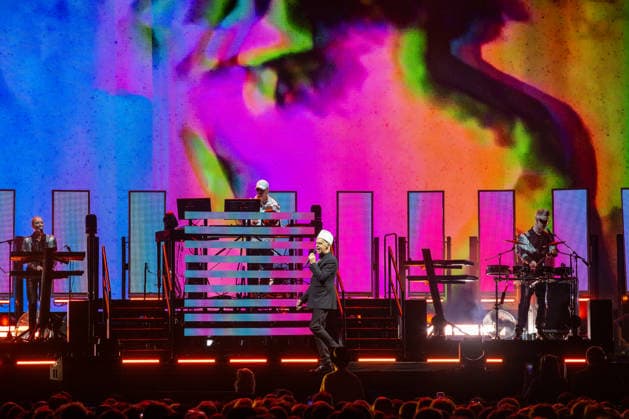 Pet Shop Boys live in Oslo Oslo, Norway. 20th, August 2026. The English synth-pop duo Pet Shop Boys performs a live concert at Unity Arena in Oslo. Here singer Neil Tennant is seen live on stage. Norway, Oslo, Unity Arena  Copyright: xGonzalesxPhoto Per-OttoxOppix