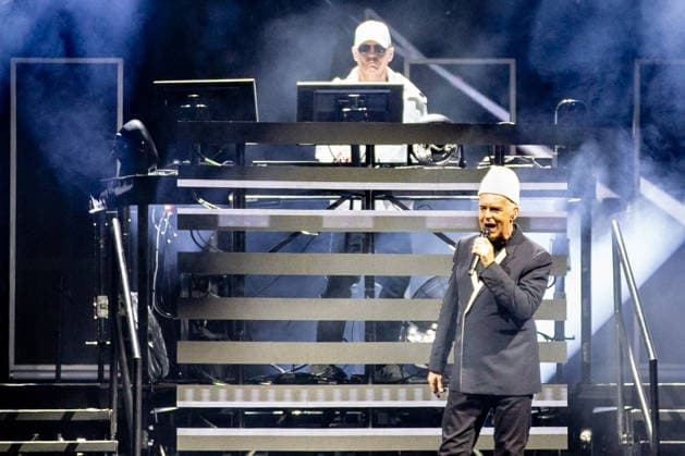 Pet Shop Boys live in Oslo Oslo, Norway. 20th, August 2026. The English synth-pop duo Pet Shop Boys performs a live concert at Unity Arena in Oslo. Here singer Neil Tennant is seen live on stage. Norway, Oslo, Unity Arena  Copyright: xGonzalesxPhoto Per-OttoxOppix