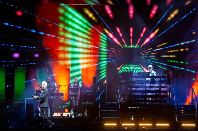 Pet Shop Boys live in Oslo Oslo, Norway. 20th, August 2026. The English synth-pop duo Pet Shop Boys performs a live concert at Unity Arena in Oslo. Here singer Neil Tennant is seen live on stage. Norway, Oslo, Unity Arena  Copyright: xGonzalesxPhoto Per-OttoxOppix