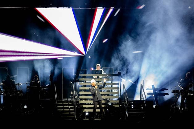 Pet Shop Boys live in Oslo Oslo, Norway. 20th, August 2026. The English synth-pop duo Pet Shop Boys performs a live concert at Unity Arena in Oslo. Here singer Neil Tennant is seen live on stage with keyboardist Chris Lowe. Norway, Oslo, Unity Arena  Copyright: xGonzalesxPhoto Per-OttoxOppix