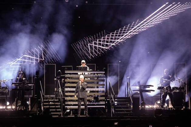 Pet Shop Boys live in Oslo Oslo, Norway. 20th, August 2026. The English synth-pop duo Pet Shop Boys performs a live concert at Unity Arena in Oslo. Here singer Neil Tennant is seen live on stage with keyboardist Chris Lowe. Norway, Oslo, Unity Arena  Copyright: xGonzalesxPhoto Per-OttoxOppix