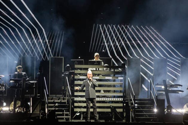 Pet Shop Boys live in Oslo Oslo, Norway. 20th, August 2026. The English synth-pop duo Pet Shop Boys performs a live concert at Unity Arena in Oslo. Here singer Neil Tennant is seen live on stage with keyboardist Chris Lowe. Norway, Oslo, Unity Arena  Copyright: xGonzalesxPhoto Per-OttoxOppix