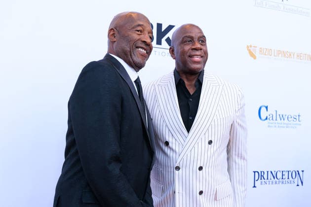 August 20, 2026, Beverly Hills, California, USA: James Worthy and Earvin Magic Johnson at the Harold and Carole Pump Foundation 25th Anniversary Celebrity Dinner on Thursday August 15, 2025 at The Beverly Hilton in Beverly Hills, California. JAVIER ROJAS PI Beverly Hills USA - ZUMAp124 20260820_zaa_p124_042 Copyright: xJavierxRojasx
