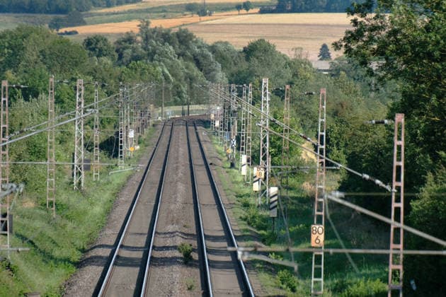 Insights from a train ride starting at Göttingen Central Station and ending at Hannover Central Station on the route near Northeim aboard an RB regional train or an RE regional express train—traveling by rail in Germany