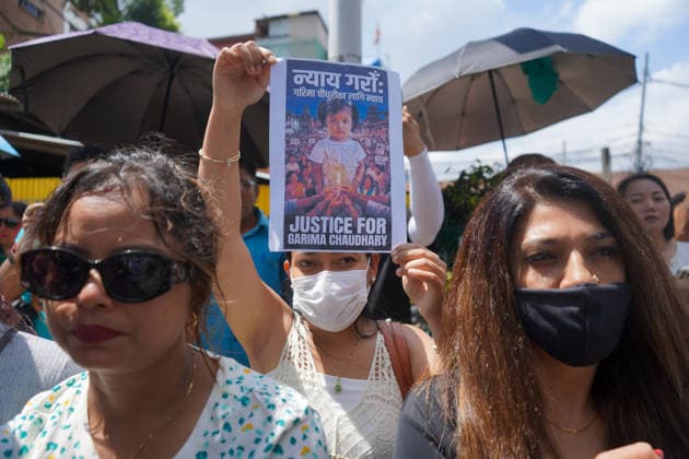 August 21, 2026, Kathmandu, Bagmati, Nepal: A group of independent mothers stages a protest demanding justice over the rape and murder case of a three-year-old girl from Bara district, in Kathmandu, Nepal, on August 21, 2026. Kathmandu Nepal - ZUMAd164 20260821_zip_d164_001 Copyright: xAryanxDhimalx