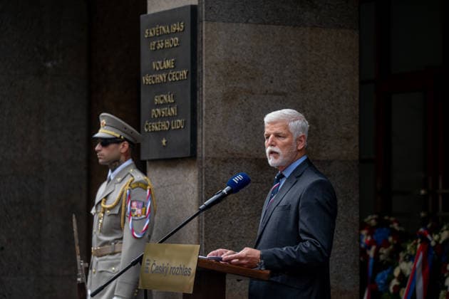 Independent media are one of the fundamental pillars of democracy, Czech President Petr Pavel said outside the Czech Radio (CRo) building in Prague, Czech Republic, August 21. 2026 during a memorial ceremony marking the 58th anniversary of the 1968 occupation of Czechoslovakia by the Warsaw Pact troops. (CTKxPhoto OndrejxDeml) CTKPhotoP2026082102834  CTKPhotoP2026082102834