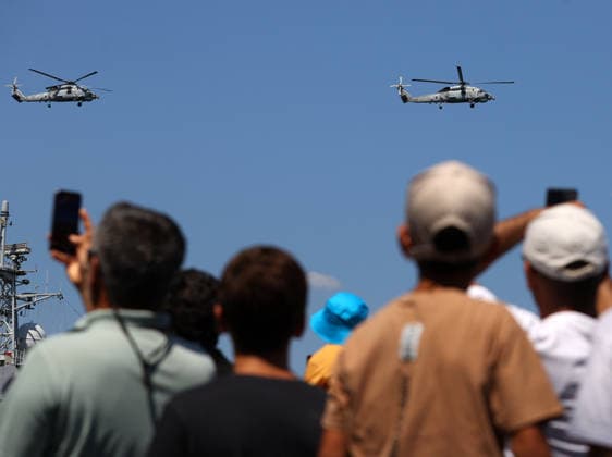 TEKNOFEST Blue Homeland KOCAELI, TURKIYE - AUGUST 21: Turkish military helicopters take part in a military demonstration held as part of the TEKNOFEST Blue Homeland at the Golcuk Naval Shipyard Command in Kocaeli, Turkiye, on August 21, 2026. Organized under the main leadership of the Turkish National Defense Ministry and the Turkish Technology Team Foundation (T3 Foundation), with Anadolu as the Global Communication Partner, the event showcases Turkiye s maritime power, defense capabilities, and indigenous technologies. Gathering technology and defense industry enthusiasts around a maritime focus, the festival will welcome visitors through August 23. Ali Atmaca Anadolu Kocaeli Turkey. Editorial use only. Please get in touch for any other  Copyright: x2026xAnadoluxAlixAtmacax