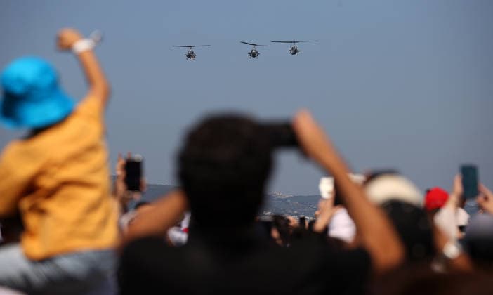 TEKNOFEST Blue Homeland KOCAELI, TURKIYE - AUGUST 21: Turkish military helicopters take part in a military demonstration held as part of the TEKNOFEST Blue Homeland at the Golcuk Naval Shipyard Command in Kocaeli, Turkiye, on August 21, 2026. Organized under the main leadership of the Turkish National Defense Ministry and the Turkish Technology Team Foundation (T3 Foundation), with Anadolu as the Global Communication Partner, the event showcases Turkiye s maritime power, defense capabilities, and indigenous technologies. Gathering technology and defense industry enthusiasts around a maritime focus, the festival will welcome visitors through August 23. Ali Atmaca Anadolu Kocaeli Turkey. Editorial use only. Please get in touch for any other  Copyright: x2026xAnadoluxAlixAtmacax