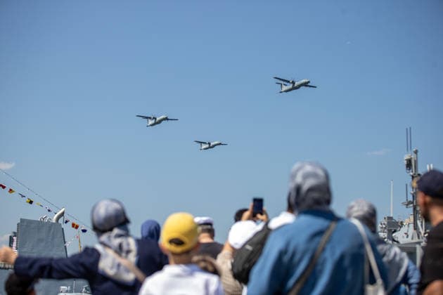 TEKNOFEST Blue Homeland KOCAELI, TURKIYE - AUGUST 21: TEKNOFEST Blue Homeland continues at the Golcuk Naval Shipyard Command with airshows carried out by aircrafts and unmanned aerial vehicles in Kocaeli, Turkiye, on August 21, 2026. Organized under the main leadership of the Turkish National Defense Ministry and the Turkish Technology Team Foundation (T3 Foundation), with Anadolu as the Global Communication Partner, the event showcases Turkiye s maritime power, defense capabilities, and indigenous technologies. Gathering technology and defense industry enthusiasts around a maritime focus, the festival will welcome visitors through August 23. Ibrahim Yozoglu Anadolu Kocaeli Turkey. Editorial use only. Please get in touch for any other usa  Copyright: x2026xAnadoluxIbrahimxYozoglux