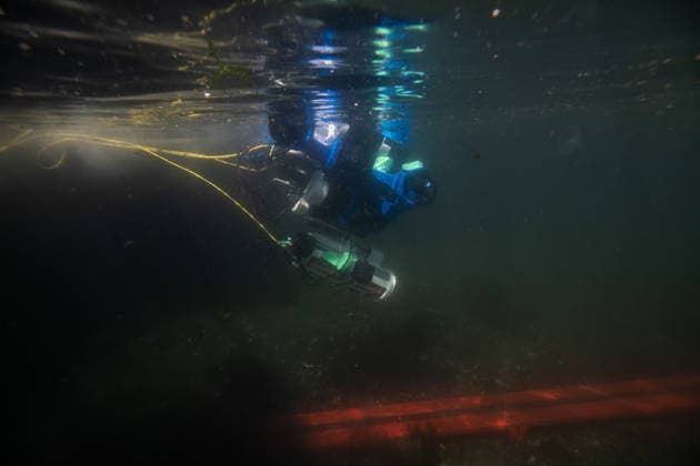 TEKNOFEST Blue Homeland KOCAELI, TURKIYE - AUGUST 21: An unmanned underwater vehicle operates in a test pool during the Unmanned Underwater Systems Competition held as part of TEKNOFEST Blue Homeland at the Golcuk Naval Shipyard Command in Kocaeli, Turkiye, on August 21, 2026. Organized under the main leadership of the Turkish National Defense Ministry and the Turkish Technology Team Foundation (T3 Foundation), with Anadolu as the Global Communication Partner, the event showcases Turkiye s maritime power, defense capabilities and indigenous technologies. Sebnem Coskun Anadolu Kocaeli Turkey. Editorial use only. Please get in touch for any other usage.  Copyright: x2026xAnadoluxSebnemxCoskunx
