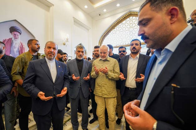 Iranian Parliament Speaker Mohammad Bagher Ghalibaf in Iraq NAJAF, IRAQ - AUGUST 21: Iranian Parliament Speaker Mohammad Bagher Ghalibaf visits the grave of Abu Mahdi al-Muhandis, former deputy head of the Popular Mobilization Forces (Hashd al-Shaabi), who was killed in a U.S. strike, in Najaf, Iraq, on August 21, 2026. Karar Essa Anadolu Najaf Iraq. Editorial use only. Please get in touch for any other usage.  Copyright: x2026xAnadoluxKararxEssax