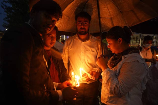 August 21, 2026, Kathmandu, Bagmati, Nepal: A protest and candle lighting has been organized in Kathmandu on Friday demanding justice for Garima Chaudhary, a three-year-old girl who was murdered after being raped in Bara district of Nepal. Now in the evening, youths have demonstrated in Maitighar Mandla in Kathmandu. Kathmandu Nepal - ZUMAa308 20260821_znp_a308_019 Copyright: xChandraxBahadurxAlex