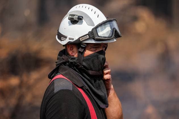 A guided visit is organized to the firefighters still active on the site of the fires in the Hautes Fagnes (High Fens) nature reserve, on Friday 21 August 2026. The fire started on August 14th and 3000 hectares (on a total of 4500) are impacted.  JULIENxWARNAND 183919090