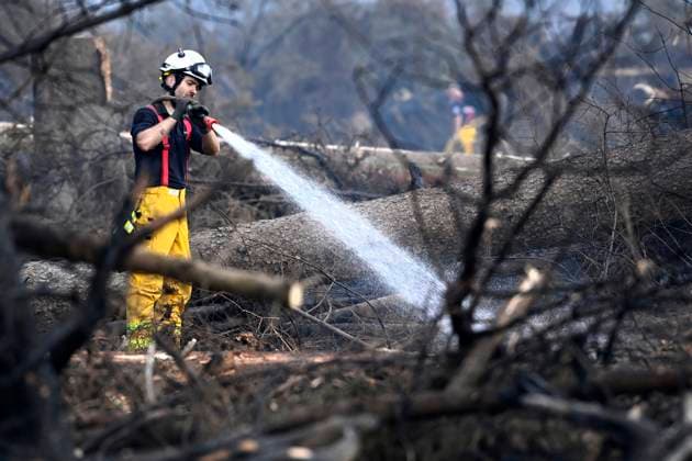 Fire in the Belgian High Fens 21 08 2026 HAUTES FAGNES, BELGIUM - AUGUST 21 : Fire in the Belgian High Fens «The worst fire in Belgium s history» (Signal de Botrange) & visites encadrées par les services d intervention on August 21, 2026 in Hautes Fagnes, Belgium, 21 08 2026 Hautes Fagnes Belgium  Copyright: xDidierxLebrunx
