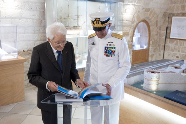 August 21, 2026, Taranto, Rome, Italy: President of the Republic Sergio Mattarella with Admiral Giuseppe Berutti Bergotto, Chief of Staff of the Italian Navy, at the opening ceremony of the XX Mediterranean Games Taranto 2026 Taranto Italy  - ZUMAa289 20260821_zia_a289_022 Copyright: xAmmendolaxUffxStampax xAgfx