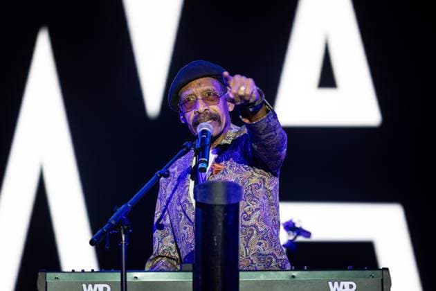 WAR live at Vilar de Mouros Festival - 21 Aug 2026 Singer and keyboardist Lonnie Jordan of the American funk?rock band WAR performs during the fourth day of the Vilar de Mouros Festival. Credit Vilar de Mouros Portugal Copyright: xDiogoxBaptistax xSOPAxImagesx DB_War20260820_028