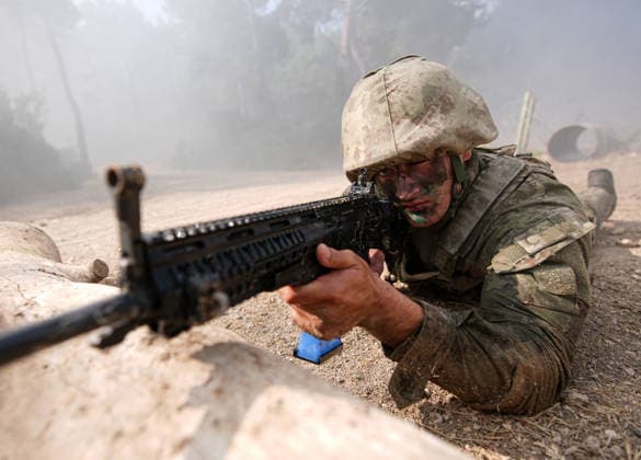 Year-End Practical Training of Turkish National Defense University’s Military Academy students IZMIR, TURKIYE - AUGUST 21: Students of the Turkish National Defense University’s Military Academy (MSU) take part in the Year-End Practical Training in Urla district of Izmir, Turkiye on August 21, 2026. The students are pushing themselves to become the commanders of the future, putting their physical endurance, military knowledge, and skills into practice in the field. Berkan Cetin Anadolu Izmir Turkey. Editorial use only. Please get in touch for any other usage.  Copyright: x2026xAnadoluxBerkanxCetinx