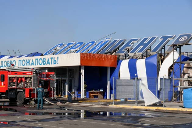 RUSSIA, MELITOPOL - AUGUST 22, 2026: A store of the DIY and building materials suffers damage following a Ukrainian military strike. Alexander Polegenko TASS  96460595