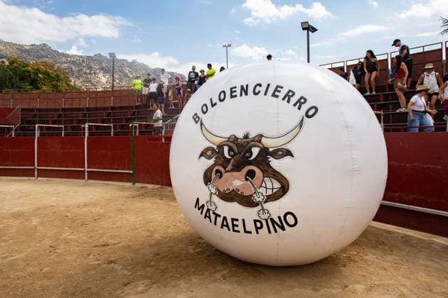 Mataelpino Boloencierro during the Festivals in Honor of Saint Bartholomew The Boloencierro ball, on August 22, 2026, in Mataelpino, Madrid, Spain. The Boloencierro is a unique tradition that was conceived in 2010 following the suspension of traditional bull runs due to budget constraints; it involves using a giant 200-kilo ball instead of bulls in the runs. In 2020, it was recognized by Forbes magazine as one of the 10 most original and interesting sporting events. August 22, 2026, Spain  Copyright: xRafaelxBastantex 7725965