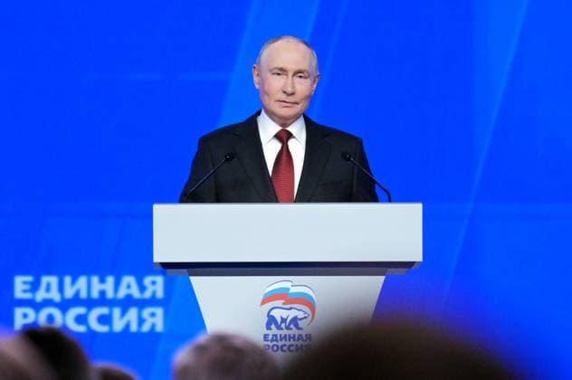 Russia UR Party Congress 9226471 22.08.2026 Russian President Vladimir Putin speaks during a session of the second stage of the 23rd Congress of the United Russia party in Moscow, Russia. Alexey Nikolskiy Sputnik Moscow Russia  Copyright: xAlexeyxNikolskiyx