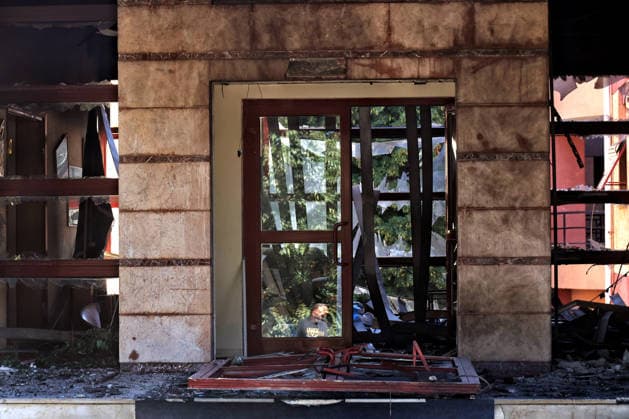 The training base of FC Chornomorets Odesa in the suburbs of Odesa is damaged by a Russian attack, Ukraine, August 22, 2026. The Liustdorf sports and recreation complex in Sovinion, a closed elite cottage village and prestigious leisure area in the south of Odesa near the Black Sea, sustained serious damage. No casualties among the team were reported. This is not the first case of targeted destruction of the club’s property. In February 2025, the training base was shelled for the first time, while on August 7, 2026, a missile strike hit the Chornomorets Stadium, the club’s main home arena in Odesa, injuring people. (Photo by Nina Liashonok Ukrinform) Russians attack training base of FC Chornomorets Odesa  Copyright: xNinaxLiashonokx