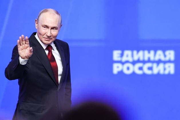 RUSSIA, MOSCOW - AUGUST 22, 2026: Russia s President Vladimir Putin attends a plenary session as part of Stage 2 of the United Russia Party s Congress ahead of the 2026 Russian State Duma election, at Megasport Sports Palace Moscow Russia  - ZUMAt113 20260822_zaa_t113_102 Copyright: xMikhailxTereshchenkox