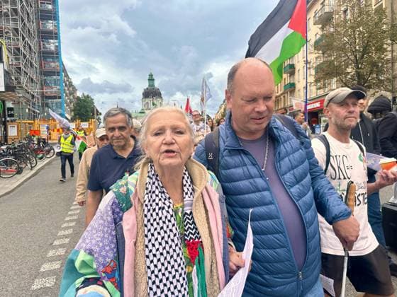 Hundreds rally in Stockholm Against Israeli Attacks on Gaza STOCKHOLM, SWEDEN - AUGUST 22: Demonstrators take part in a protest in Stockholm against Israeli attacks on Gaza and restrictions on the entry of humanitarian aid to the enclave, on August 22, 2026 in Stockholm, Sweden. Hundreds of people joined the demonstration in the Swedish capital to voice support for Palestinians and call for greater access to humanitarian assistance in Gaza. Atila Altuntas Anadolu Stockholm Sweden. Editorial use only. Please get in touch for any other usage.  Copyright: x2026xAnadoluxAtilaxAltuntasx