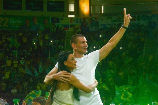 RECORD DATE NOT STATED Flavio Bolsonaro (PL) Maracanazinho RJ Rio de Janeiro (RJ), 08 22 2026 - Campaign Electoral Flavio Bolsonaro RJ - The then presidential candidate Flavio Bolsonaro participated in the launch of Douglas Ruas s electoral campaign for governor of the state of Rio de Janeiro RJ. The event brings together thousands of supporters at the Maracanazinho stadium, Maracana neighborhood, northern zone of Rio de Janeiro, (22) August 2026.(Foto: Fausto Maia Thenews2 imago images) Flavio Bolsonaro (PL) Maracanazinho RJ  Copyright: xFaustoxMaiax