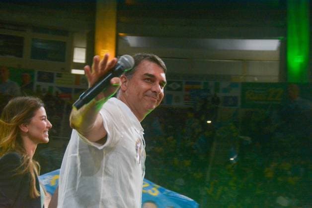 RECORD DATE NOT STATED Flavio Bolsonaro (PL) Maracanazinho RJ Rio de Janeiro (RJ), 08 22 2026 - Campaign Electoral Flavio Bolsonaro RJ - The then presidential candidate Flavio Bolsonaro participated in the launch of Douglas Ruas s electoral campaign for governor of the state of Rio de Janeiro RJ. The event brings together thousands of supporters at the Maracanazinho stadium, Maracana neighborhood, northern zone of Rio de Janeiro, (22) August 2026.(Foto: Fausto Maia Thenews2 imago images) Flavio Bolsonaro (PL) Maracanazinho RJ  Copyright: xFaustoxMaiax