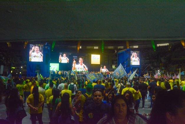 RECORD DATE NOT STATED Flavio Bolsonaro (PL) Maracanazinho RJ Rio de Janeiro (RJ), 08 22 2026 - Campaign Electoral Flavio Bolsonaro RJ - The then presidential candidate Flavio Bolsonaro participated in the launch of Douglas Ruas s electoral campaign for governor of the state of Rio de Janeiro RJ. The event brings together thousands of supporters at the Maracanazinho stadium, Maracana neighborhood, northern zone of Rio de Janeiro, (22) August 2026.(Foto: Fausto Maia Thenews2 imago images) Flavio Bolsonaro (PL) Maracanazinho RJ  Copyright: xFaustoxMaiax