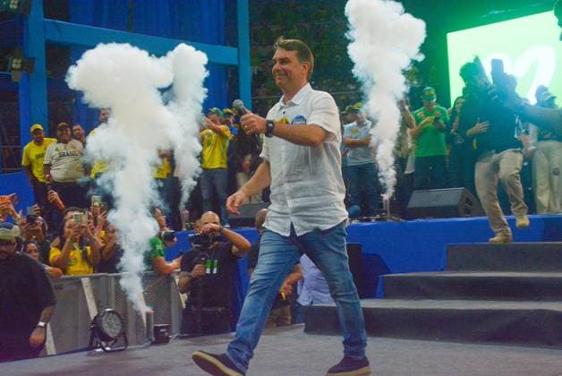 RECORD DATE NOT STATED Flavio Bolsonaro (PL) Maracanazinho RJ Rio de Janeiro (RJ), 08 22 2026 - Campaign Electoral Flavio Bolsonaro RJ - The then presidential candidate Flavio Bolsonaro participated in the launch of Douglas Ruas s electoral campaign for governor of the state of Rio de Janeiro RJ. The event brings together thousands of supporters at the Maracanazinho stadium, Maracana neighborhood, northern zone of Rio de Janeiro, (22) August 2026.(Foto: Fausto Maia Thenews2 imago images) Flavio Bolsonaro (PL) Maracanazinho RJ  Copyright: xFaustoxMaiax
