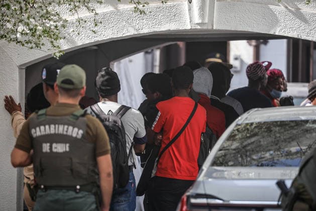 Santiago, August 22, 2026: The Haitian Embassy in Santiago is stormed by Haitian citizens due to issues with embassy staff and excessive fees for the paperwork required to work in Chile. Diego Martin Aton Chile, Aton 1182680 jpeg  Copyright: DIEGOxMARTIN ATONxCHILE